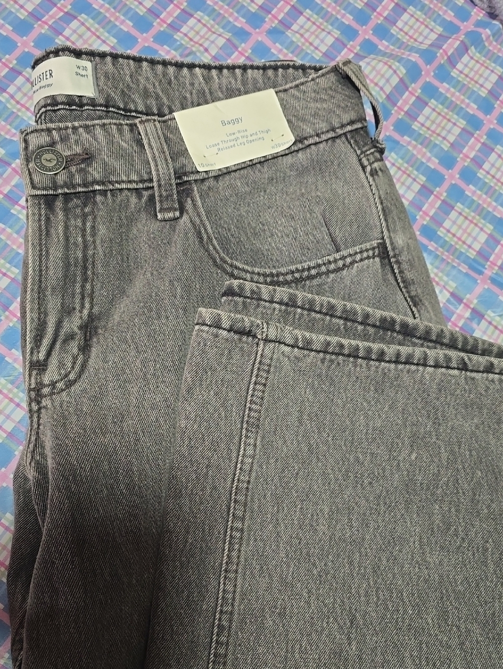 Hollister Faded Charcoal Baggy Jeans